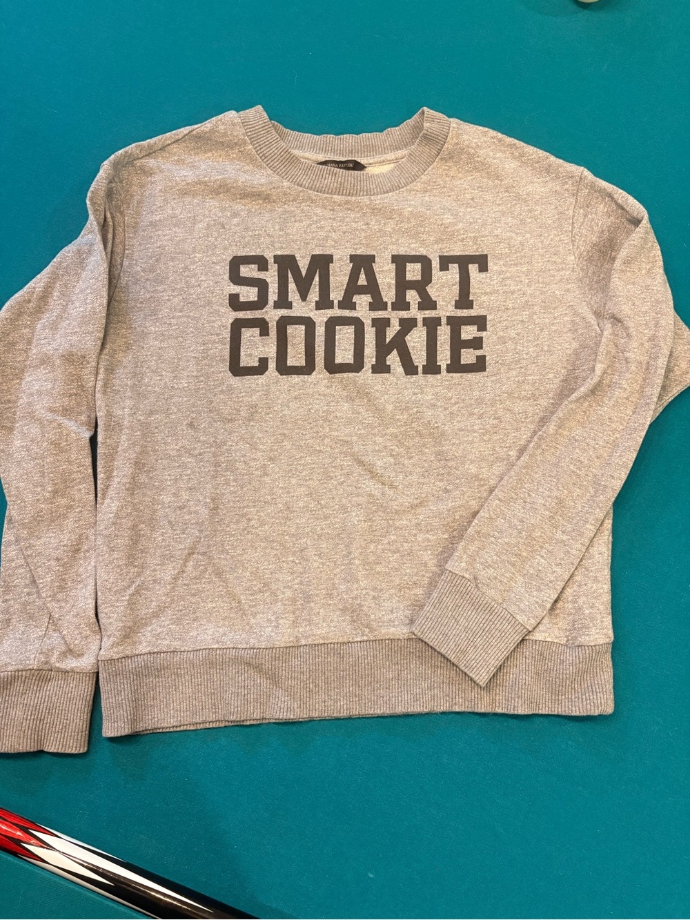 Banana Republic Gray "SMART COOKIE" Lightweight Sweatshirt